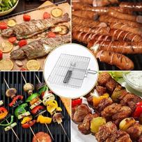 Grilio krepšys Nerūdijančio plieno Didelis sulankstomas kepsninės krepšys Nešiojamas Lauko Kempingo BBQ stovas Maisto gaminimo reikmenims one size