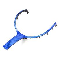 Carbon Fiber Steering Wheel Trim For Bmw F30 F10 F20 F32 F34 F48 F25 F26 550D 328M M Sport Interior Decoration Car Accessories Carbon fiber blue