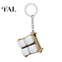 Portable Stress Reliever Moldy Tofu Keyboard Fidget Toy, 3D Printed Tray Finger Keychain Clicker, 4-in-1 Push Button Pendant for Relief balta