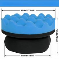 Hex Grip Design Tire Shine Applicator Pad Car Tire Applicator Tool  for Car Cleaning 1pc mėlyna