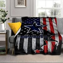 American Flag Cowboys Portable Blanket/Soft Blanket Bedding Blanket Suitable for Travel Camping Living Rooms Offices Sofas Fan Gifts 75x90cm
