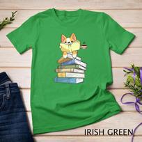 Welsh Corgi Books Coffee - Coffee Dog & Reading Lover Gift Unisex T-shirt 4 M