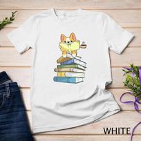 Welsh Corgi Books Coffee - Coffee Dog & Reading Lover Gift Unisex T-shirt 9 XL