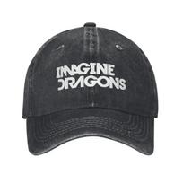 Vintage Imagine Dragons Loom Album Baseball Caps for Unisex Women Distressed Denim Snapback Hat Band Music Outdoor Adjustable Adjustable