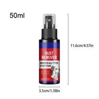 Car Rust Removal Spray Metal Car Detailing Spray Rust Dissolver Iron Stain Cleaner Auto Polishing Care for Equipment Tools 50 ML