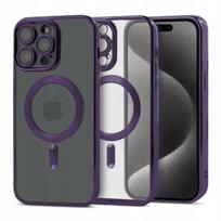 Etui do iphone 12 magsafe magshine obudowa wzmacniana fioletowy case+szkło
