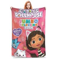 Cartoon G-Gabbys dollhouse Blankets Super Soft Flannel Sofa Throw Blanket for Couch Bedding Office Throws Bedspread Quilt Size: 75*100cm, Weight: 230 GSM
