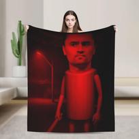 Charlie Kirk Red Tung Funny Brainrot Meme Soft Blanket Camping Plush Throw Blanket Couch Chair Flannel Bedspread Sofa Bed Cover Size: 75*100cm, Weight: 230 GSM