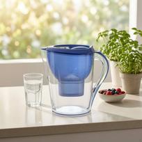 Water Strainer Pitcher Reduces Activated Carbon Improves Flavor for Kitchen, Home mėlyna
