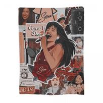 Selena Quintanilla Vintage Blankets Fleece Throw Blanket Multi-function Throw Blankets for Couch Bedding Throws Bedspread Quilt Size: 75*100cm, Weight: 230 GSM