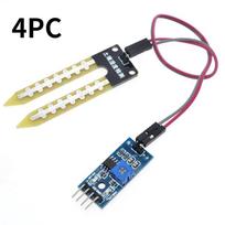 4PC DIY Smart Car Smart Electronics Dirvožemio drėgmės higrometro aptikimo drėgmės jutiklio modulis, skirtas vystymo plokštei 4PC