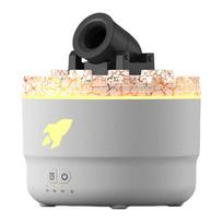 Volcanic Crack Light Cannons Humidifier Essential Oil Diffuser Cannon Blast Aroma Humidifier Aromatherapy Diffuser for Bedroom White USB beige
