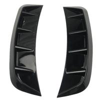 Glossy Black Car Side Fender Wing Emble Badge Bonnet Flares Arch Wheel Eyebrow Protector mudguard Sticker Extension Arch Protector