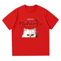 Katseye Gabriela 2025 New T Shirt Cotton Hip Hop Short Sleeve Kpop Women Men Streetwear High Quality Cotton Best Selling Round S