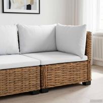 Kampinė Sofa su Pagalvėmis GENDT Natūralus pintas Natūrali