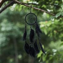 Rainbow Color Dreamcatcher with Feather Tassel Boho Style Home Wall Hanging Bedroom Decoration juoda
