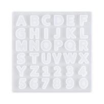 Transparent Epoxy Silica Gel Resin Casting Silicone Molds Resin Mould Alphabet Number DIY Crafts