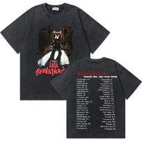 Washed Vintage Rapper Kanye West Graphic T-shirts THE LIFE OF PABLO Cover Print Tshirt Men Hip Hop Fashion Oversized T Shirts... S įvairiaspalvis
