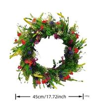 45cm Decorative Garland Multipurpose Home Decor Wreath  Front Door Decor 45cm 1pc