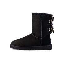 UGG Bailey Bow Stripe Snow Boots Women boots Black 1090941-BLK 37