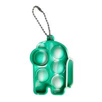 Silicone Bubble Popper Keychain Fidget Toy Stress Relief Sensory Pressing Toy Portable Anxiety Reducer for Kids Adults