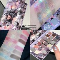 Cold Moon Earth 21-Color Eyeshadow Palette: Natural Glitter & Matte Shades for Daily, Shimmer, and Smoky Looks. 21g