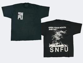 SNFU Band 2 Sides Open Your Mouth Shirt Black Unisex S-5XL EM1648 Unisex T-Shirt XXL