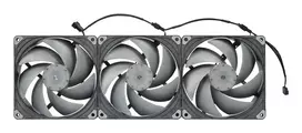 PHANTEKS T30 PWM 140 mm ventiliatorius, 3 vnt. rinkinys – juodos spalvos