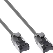 InLine InLine® Patch cable slim, U/FTP, Cat.8.1, TPE halogen-free, grey 0.25m