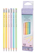 Grafitinis pieštukas PASTEL, Cresco, minkštumas 2B, su trintuku