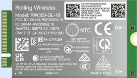 HP 4G LTE Modem m.2 WWAN Cat 16 Mobile Broadband Cellular (compatible with WWAN-ready ProBook EliteBook 4 6 - G1i G1a - 13 14 16)