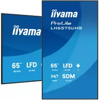 IIYAMA LH6575UHS-B2AG 65" 4K UHD Professional Digital Signage 24/7 display featuring Android OS, FailOver and Intel® SDM slot
