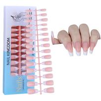 Coffin Nail Extension Press On Nails Full Cover False Artificial Tip Long Nail Tip Finger Nail Manicure Tools Salon Home