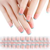 600x/Box French Tip False Nails Almond Press On Nail Artificial Nails Full Cover Stick On Nail Manicures Supplies