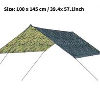 Waterproof Polyester Tarp With Wind Ropes And Aluminum Pins For Camping And Outdoor Activities