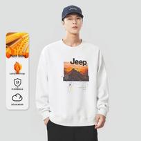 JEEP 2025 Autumn/Winter Long-Sleeve Casual Sweatshirt 4XL balta