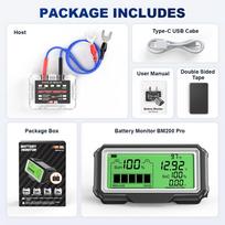 ANCEL BM200 PRO 12V Car Battery Capacity Tester Monitor LED Display Waterproof SOH SOC Battery Health Analyzer Auto Tester Tools ANCEL BM200 Pro