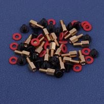 60 Pcs Computer Pc Case Motherboard Riser Screws 6-32-M3 Insulation Washers For Case Fans 6.5Mm Brass Standoff One Size
