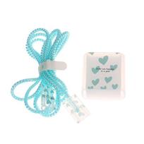 Usb kabelio apsauga Us įkroviklio apsauginis dangtelis Love Heart Style Apsauginė duomenų linija spiralinis įkroviklis apsauginis dangtelis dangaus mėlyna spalva