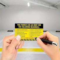 50 Pieces Bad Parking Cards You Parked Like An Idiot Funny Cardboard Parking Violation Cards With Multi Violation Reasons 50pcsbag