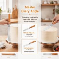 Food Grade Icing Spatula Stainless Steel Blade Palette Knife Offset Spatula  Frosting Smoothing S