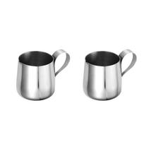 2 Piece 12/30 ML Small Milk Pitcher 304 Stainless Steel Cafe Milk Jigger Latte Milk Cup  Chocolate 12.5 ML sidabras