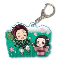 Bellhouse Demon Kimetsu no Yaiba Tanjiro Nezuko Acrylic Keychain with Nezuko Slayer & (Childhood)