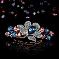 Sweet Crystal For Girls Flower Tulip Hairpins Korean Barrettes Women Hair Clips Spring Clips I