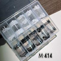 Tulip Pattern Nail Foils Black White Nail Art Stickers Professional Nail Decorations  Manicure DIY 4