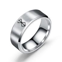Laser Anime Ring Commemorative Berserk Ring Fashion Jewelry  Girl 7 sidabras