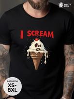 Oversized Halloween T-shirt:  Scream Ice Cream 2XL