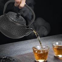 Raindrop Cast Iron Teapot Hammered Texture Japanese Tetsubin Teapot  For Restaurant