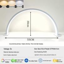 Cross-Border Beauty Lamp: Enlarged Three-Color Half-Moon Fill Light with Aluminum Holder for Skincare, Eyelash Extensions, and Tattoos. Large 55CM Lamp