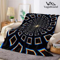 Halo Grid Flannel Blanket Warm Soft Halloween Christmas Couch Warm Cozy Decorative Decor Gift for All Season Size: 75*100cm, Weight: 230 GSM